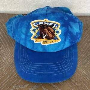 Vintage Camel Smooth Character Hat Cap‎ - Blue Tie Dye - Tobacco Advertising